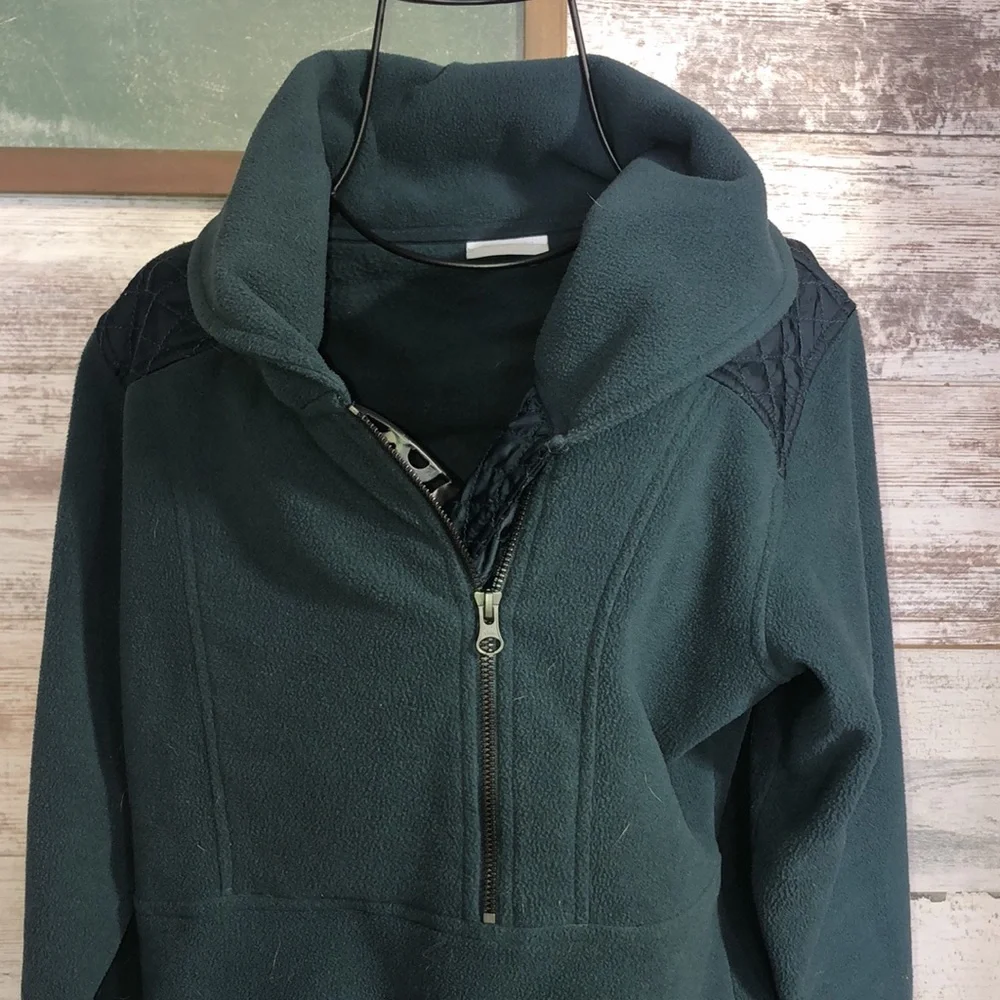 Columbia blue cowl neck sweatshirt size medium fleece quilted pattern fleece - Picture 2 of 7